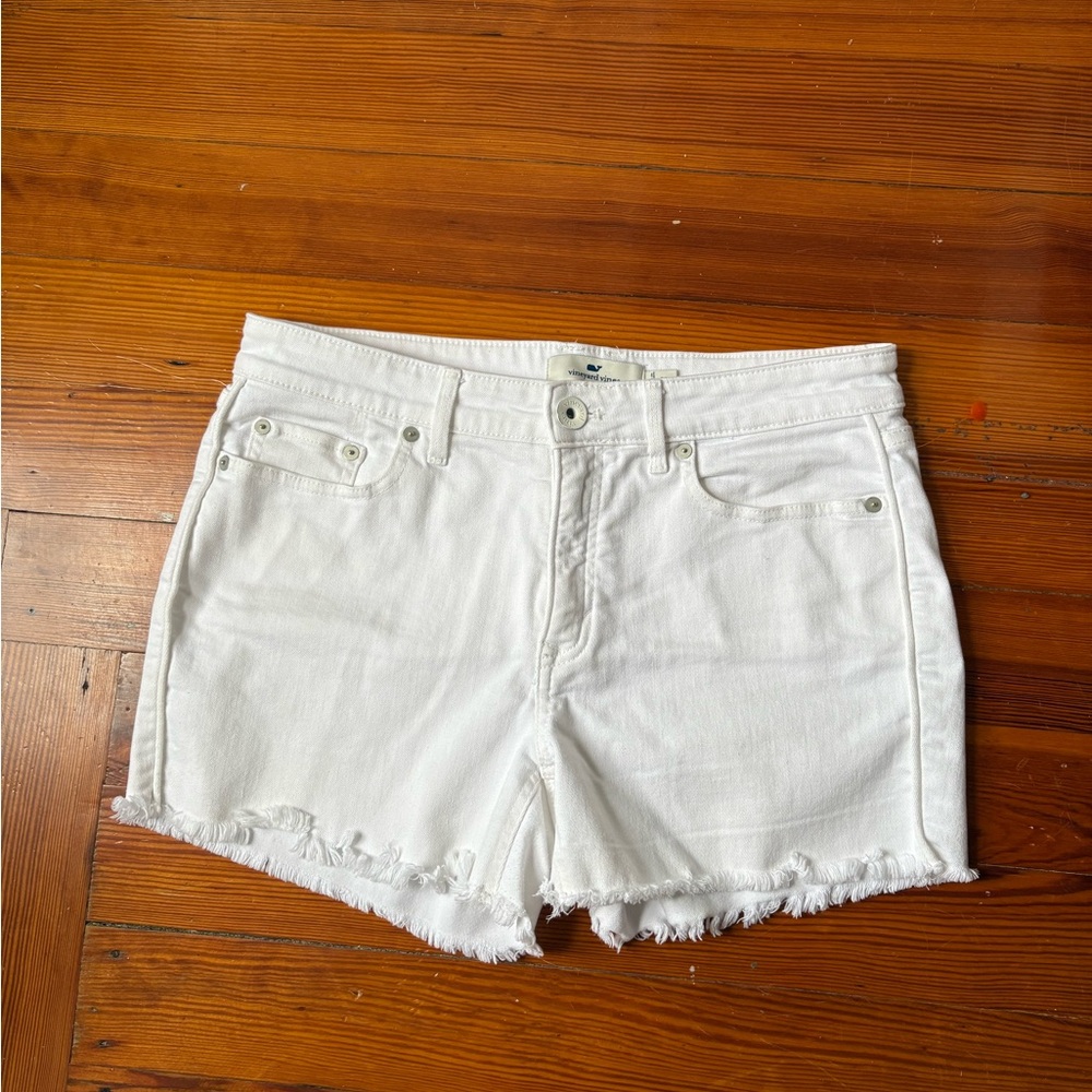 Vineyard Vines Jamie White denim Jean Shorts sz 28